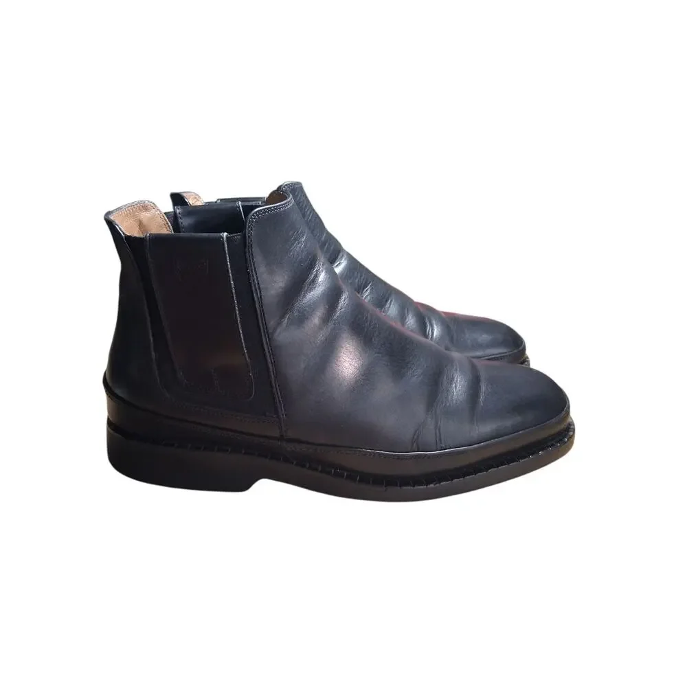 Michael Toschi CIS Mens size‎ 10½ Black Leather Luxury Prep Casual Italy Boots